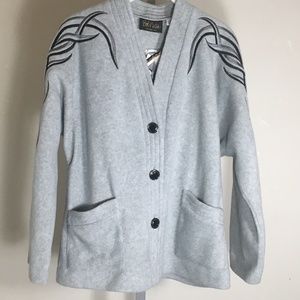 BOB MACKIE WEARABLE ART SWEATER JACKET SIZE SMALL